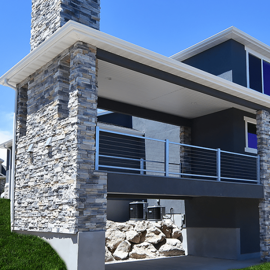 Custom Deck on 2-Story by Utah Builder; Lightyear; Lightyear Homes; Custom Home in Saratoga Springs, Custom Home Builder Utah