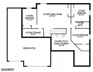 Jane Home Plan Basement