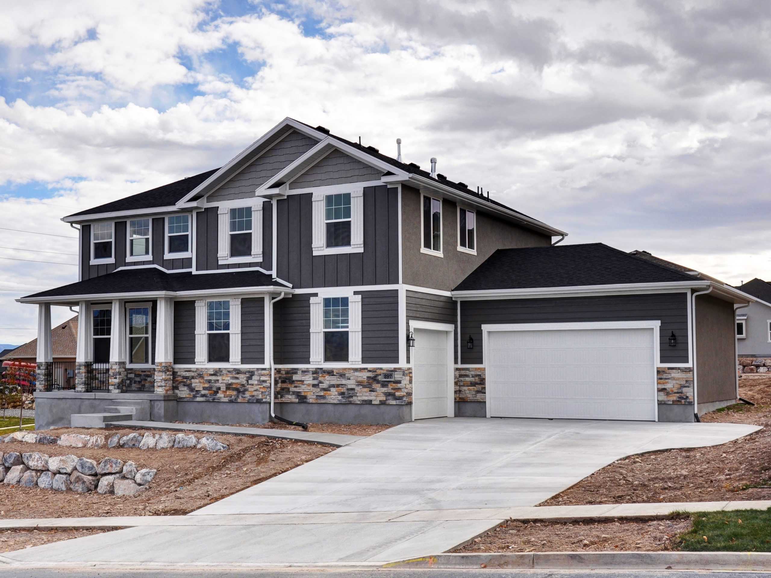 Custom Saratoga Springs 2-Story Front Elevation