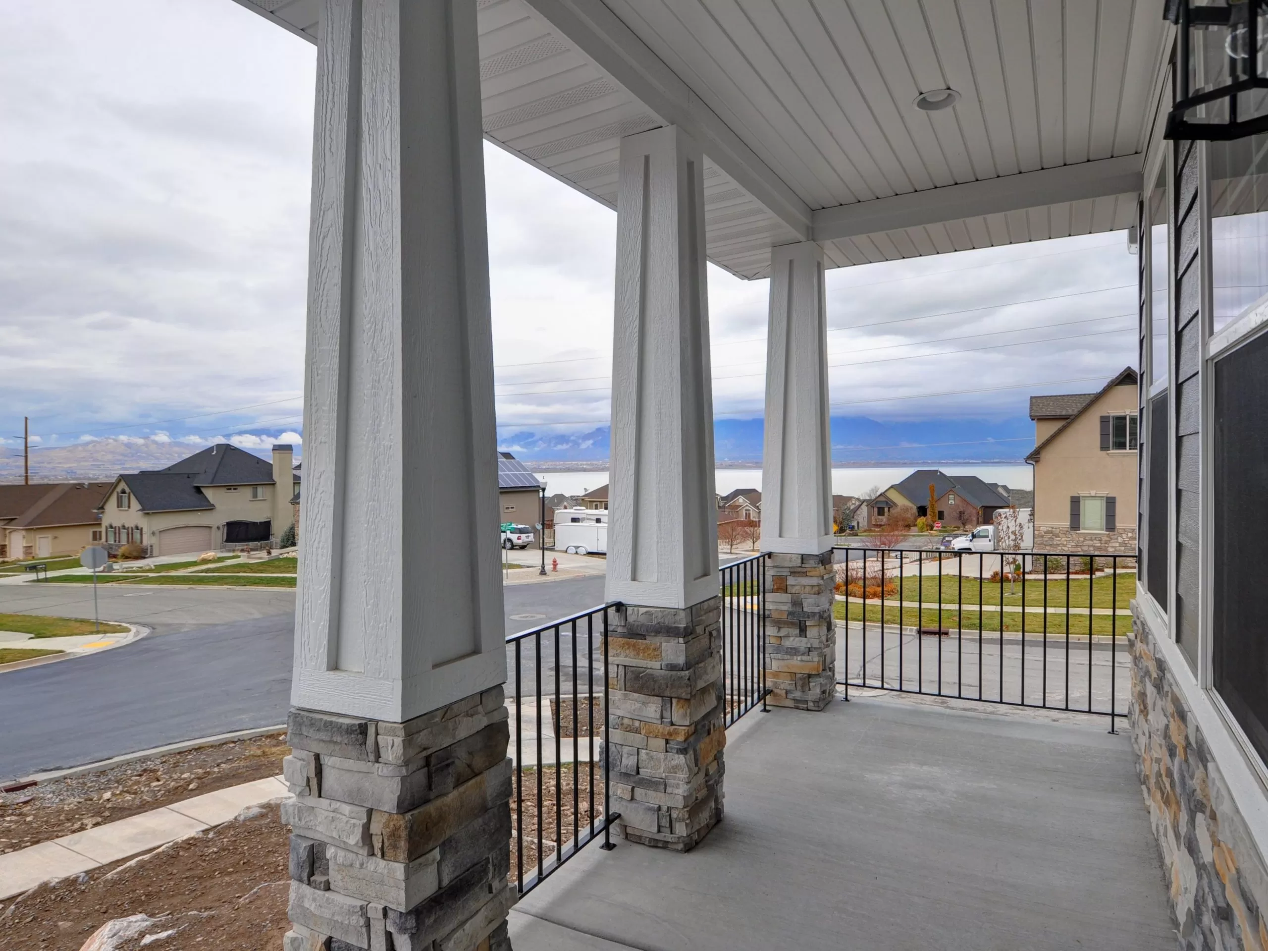 Custom Saratoga Springs 2-Story Front Porch