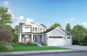 Utah Homes for Sale; Lightyear Homes; New Homes for Sale Utah; Utah Home Builder; Custom Home Builder in Utah; Artistic Rendering of Cami Home Plan by Lightyear Homes