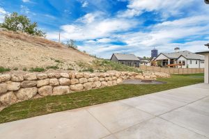 Yard with fire pit