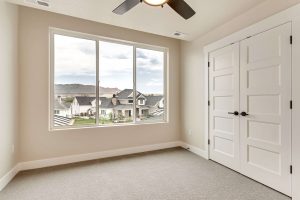 Bedroom with big windows